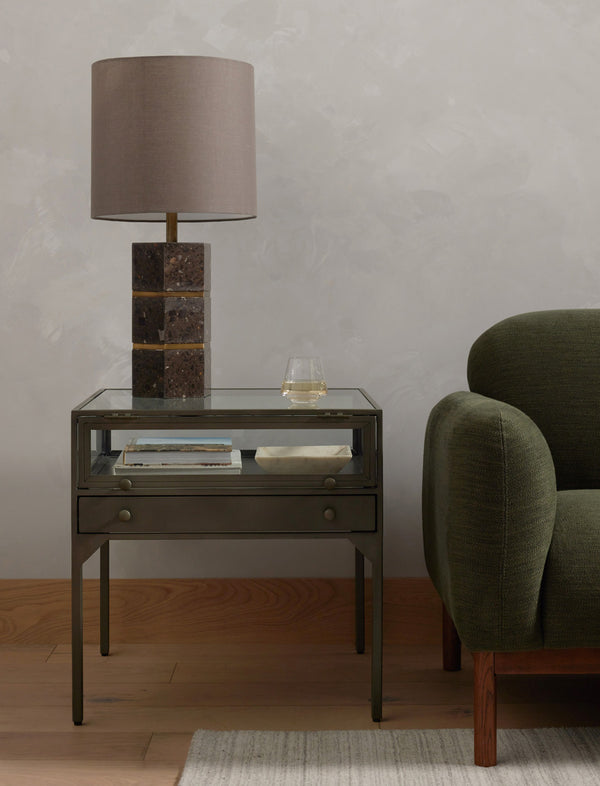 SHADOW BOX END TABLE